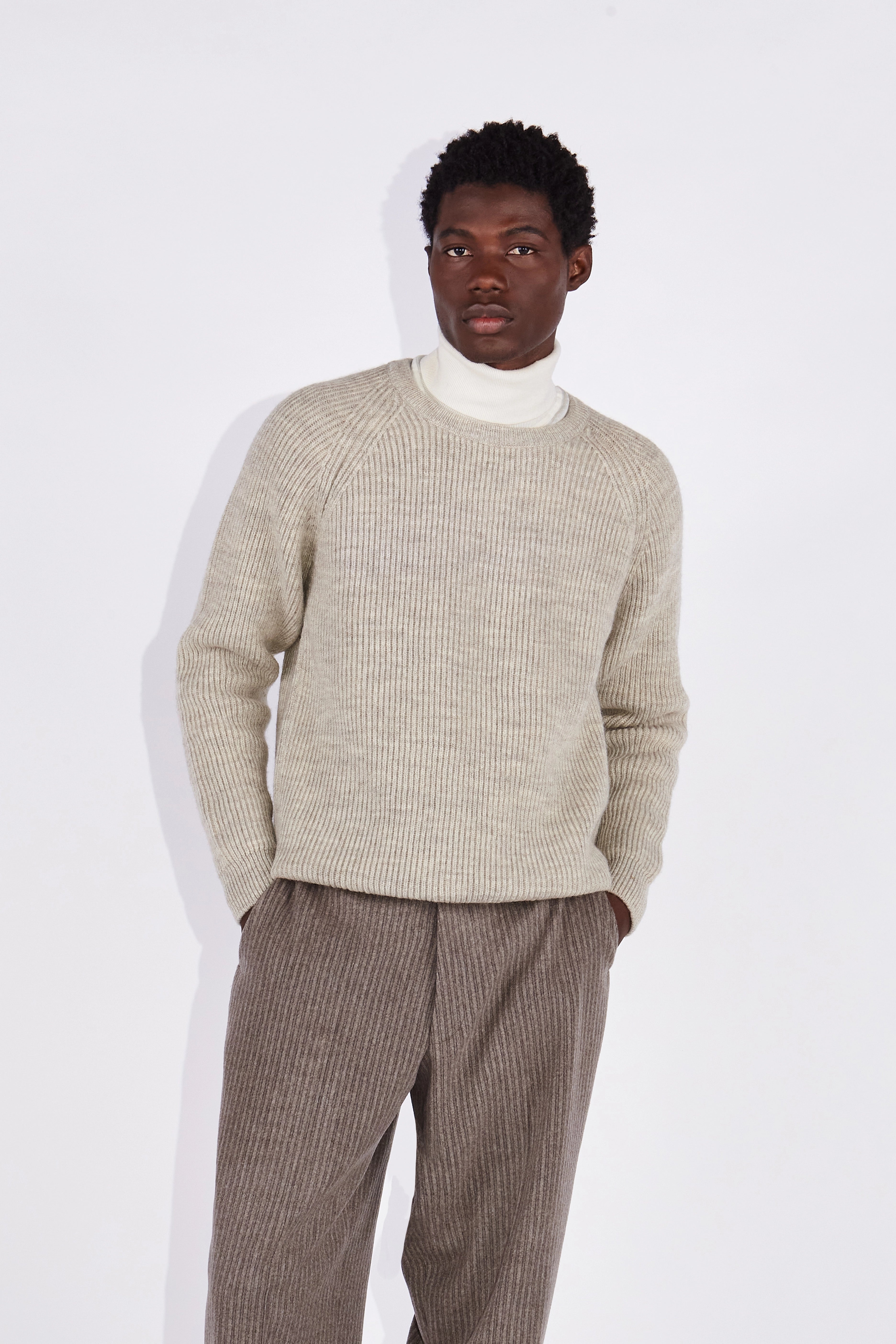 Claes Sand British Wool Crew Neck Jumper
