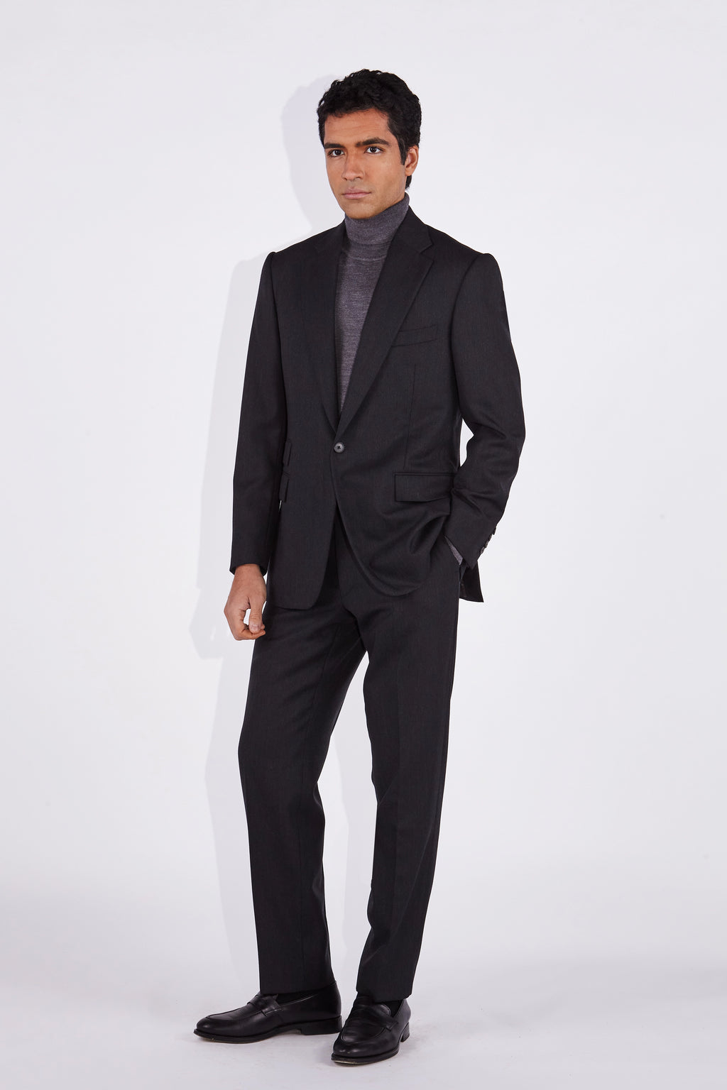 Haiden Grey Notch Lapel Wool Suit