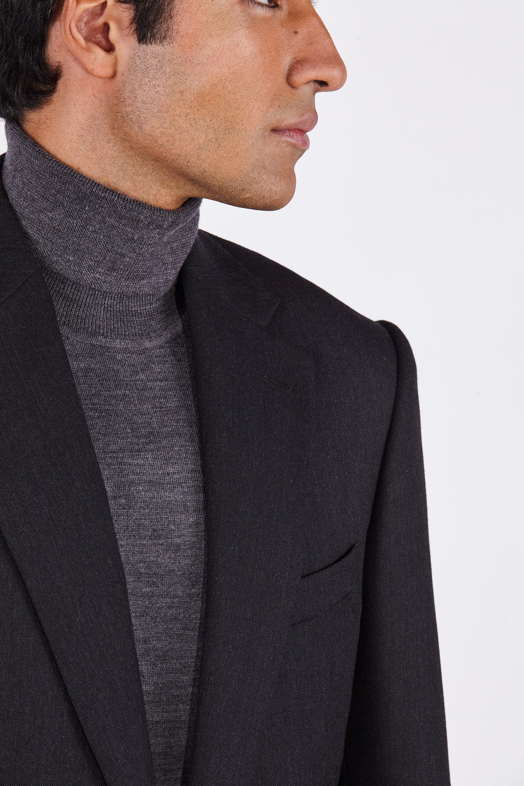 Haiden Grey Notch Lapel Wool Suit