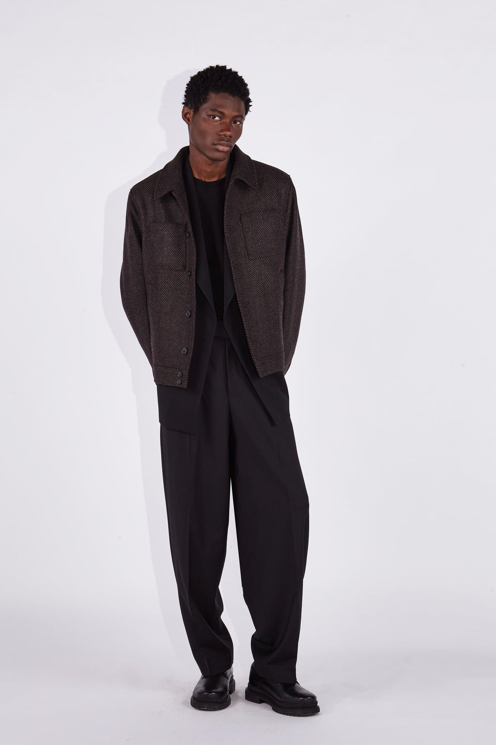 Silas Herringbone Bomber Jacket