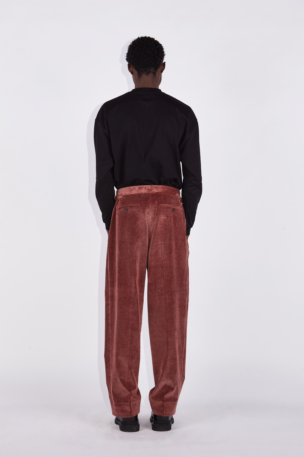 Fidel Loganberry Cord Straight Leg Trousers