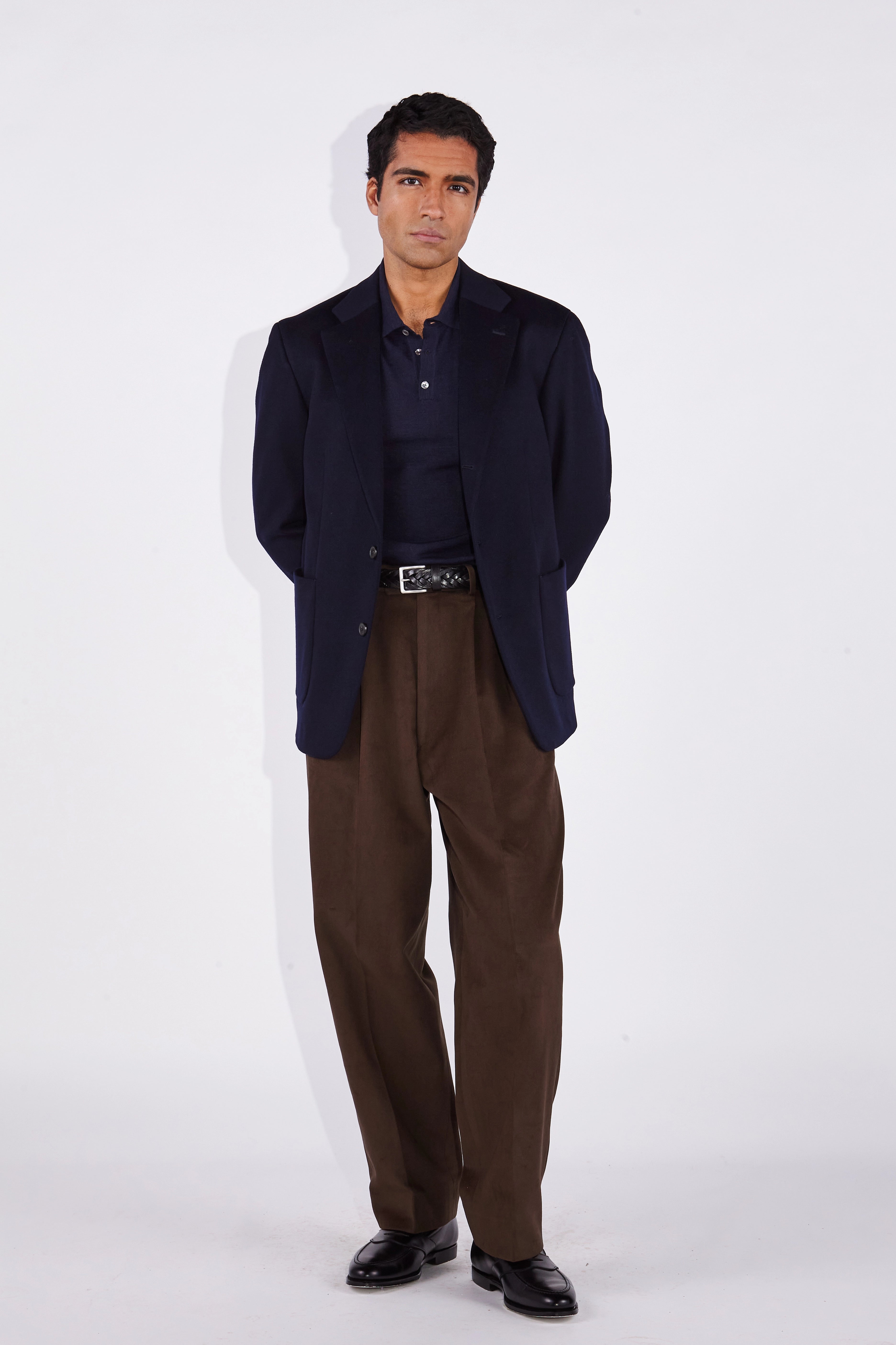 Ruben Brown Drill Straight Leg Trousers