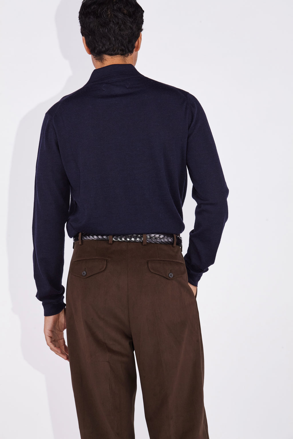 Ruben Brown Drill Straight Leg Trousers