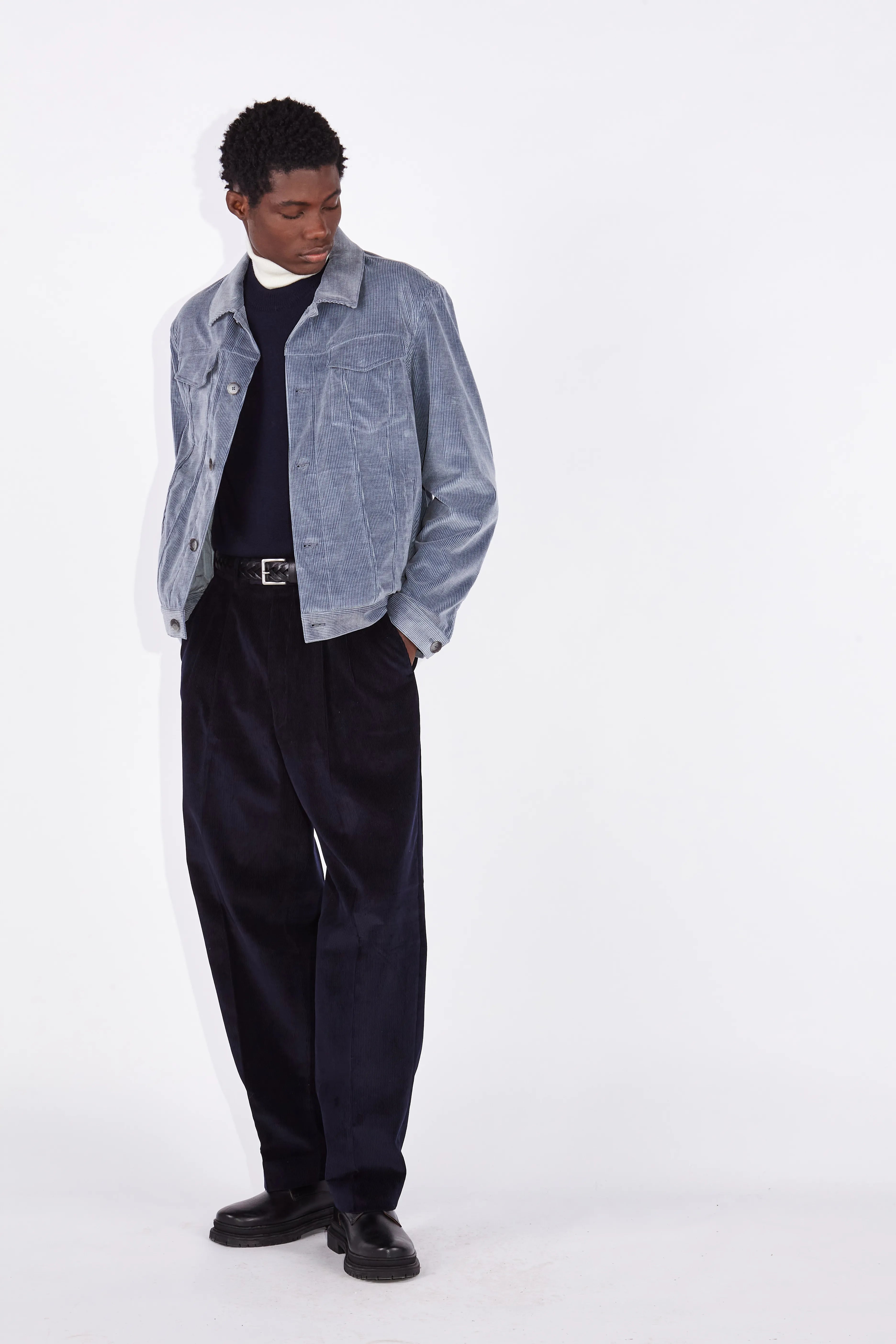 Axel Ice Blue Cord Trucker Jacket