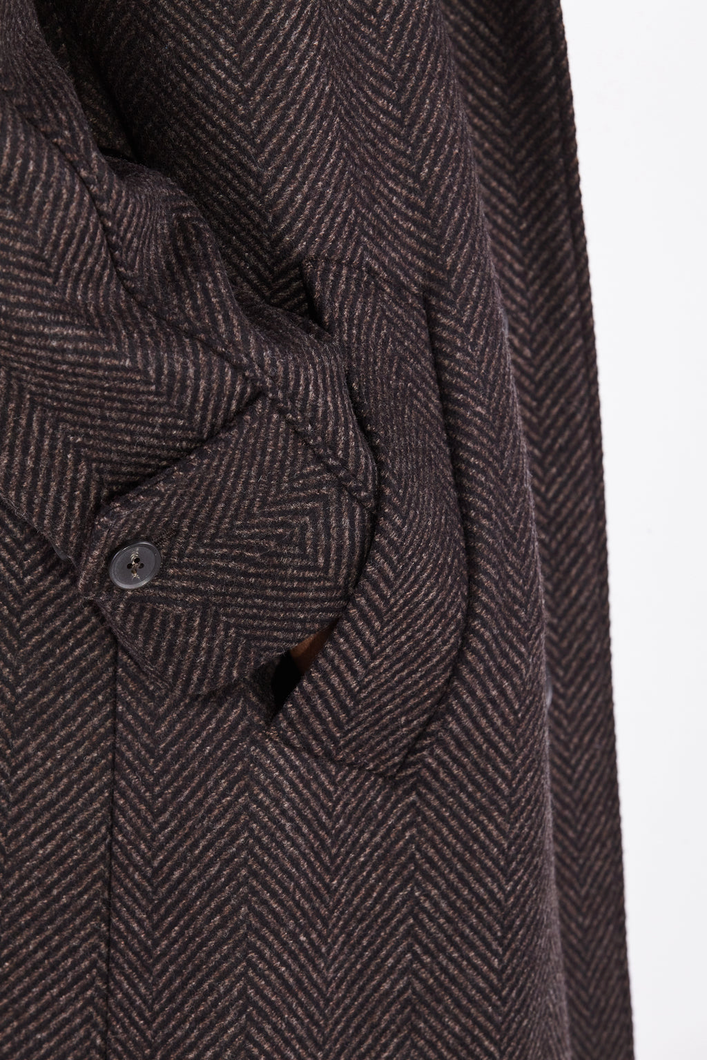 Klee Walnut Herringbone Raglan Overcoat