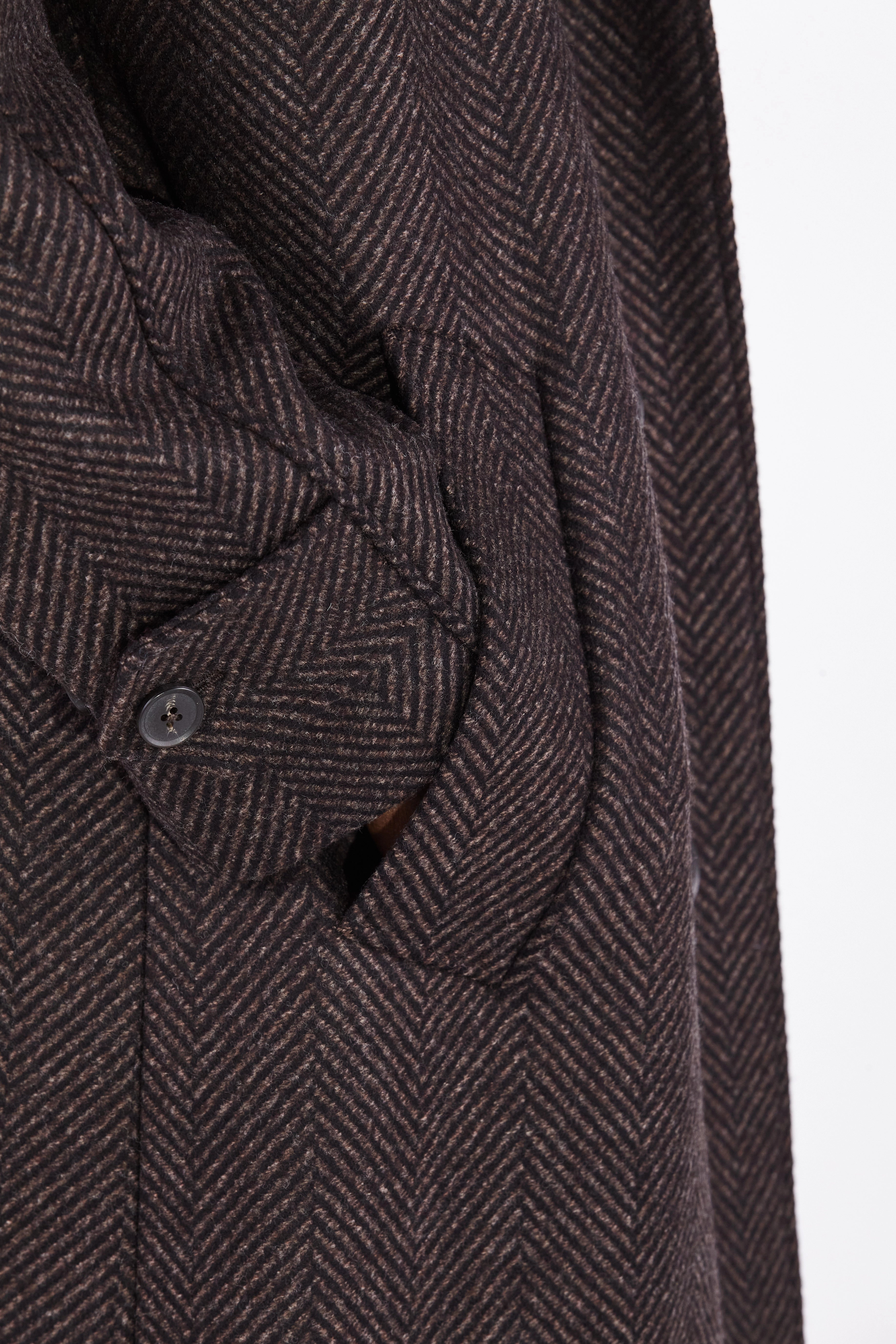 Klee Walnut Herringbone Raglan Overcoat