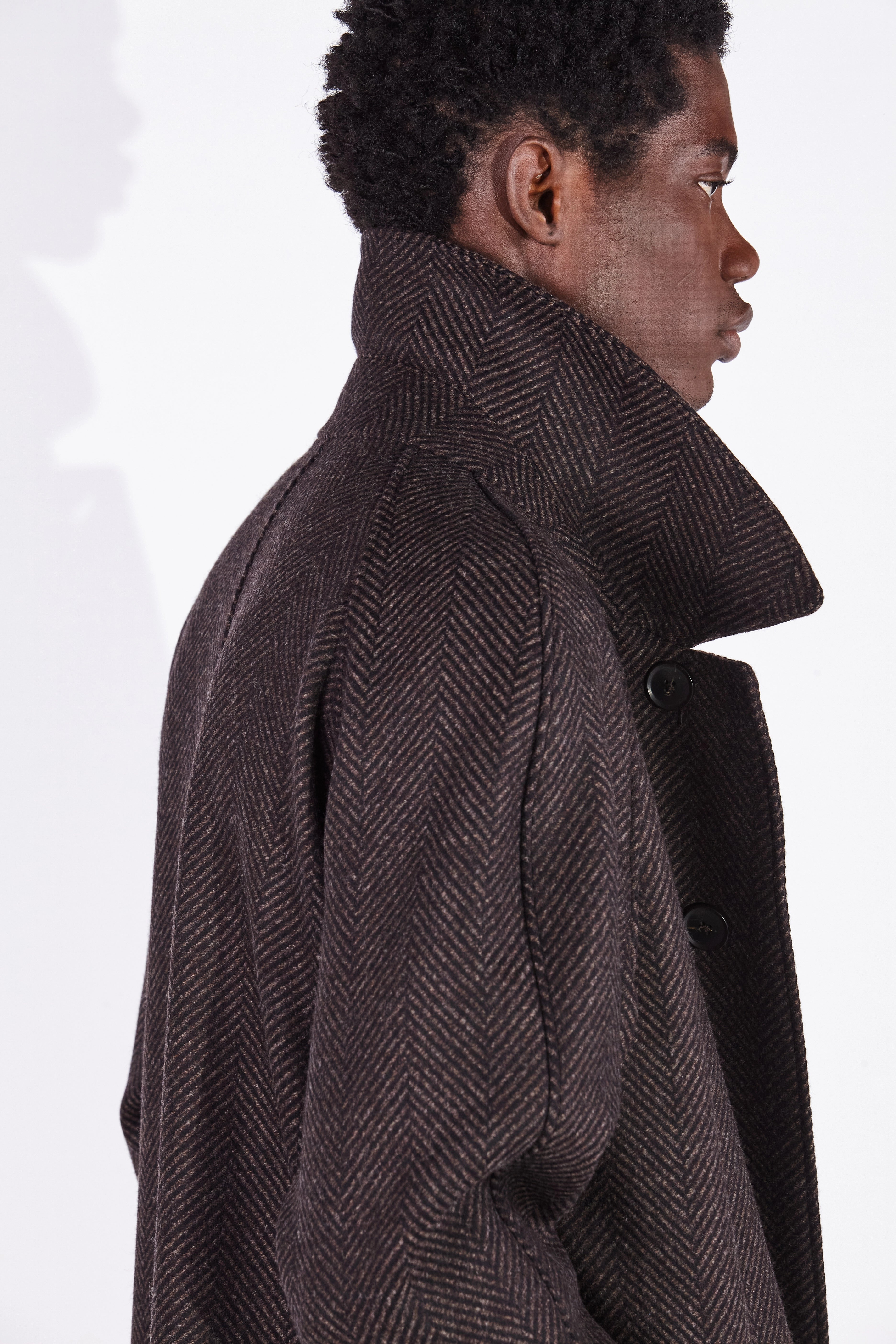 Klee Walnut Herringbone Raglan Overcoat
