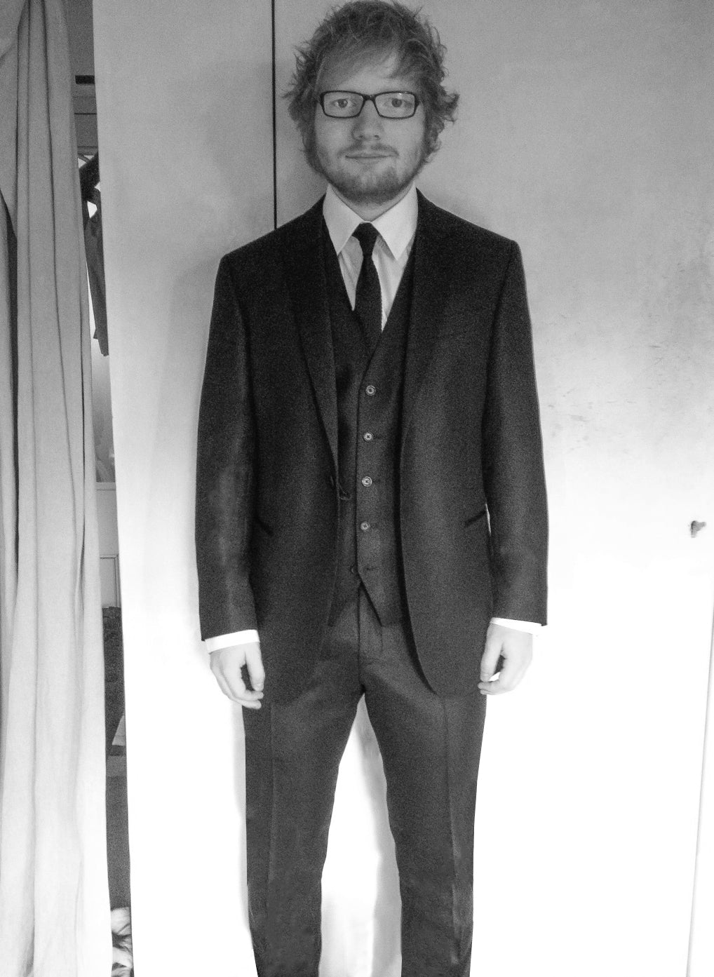 Ed Sheeran wears Casely-Hayford BLAKE Three Piece Suit