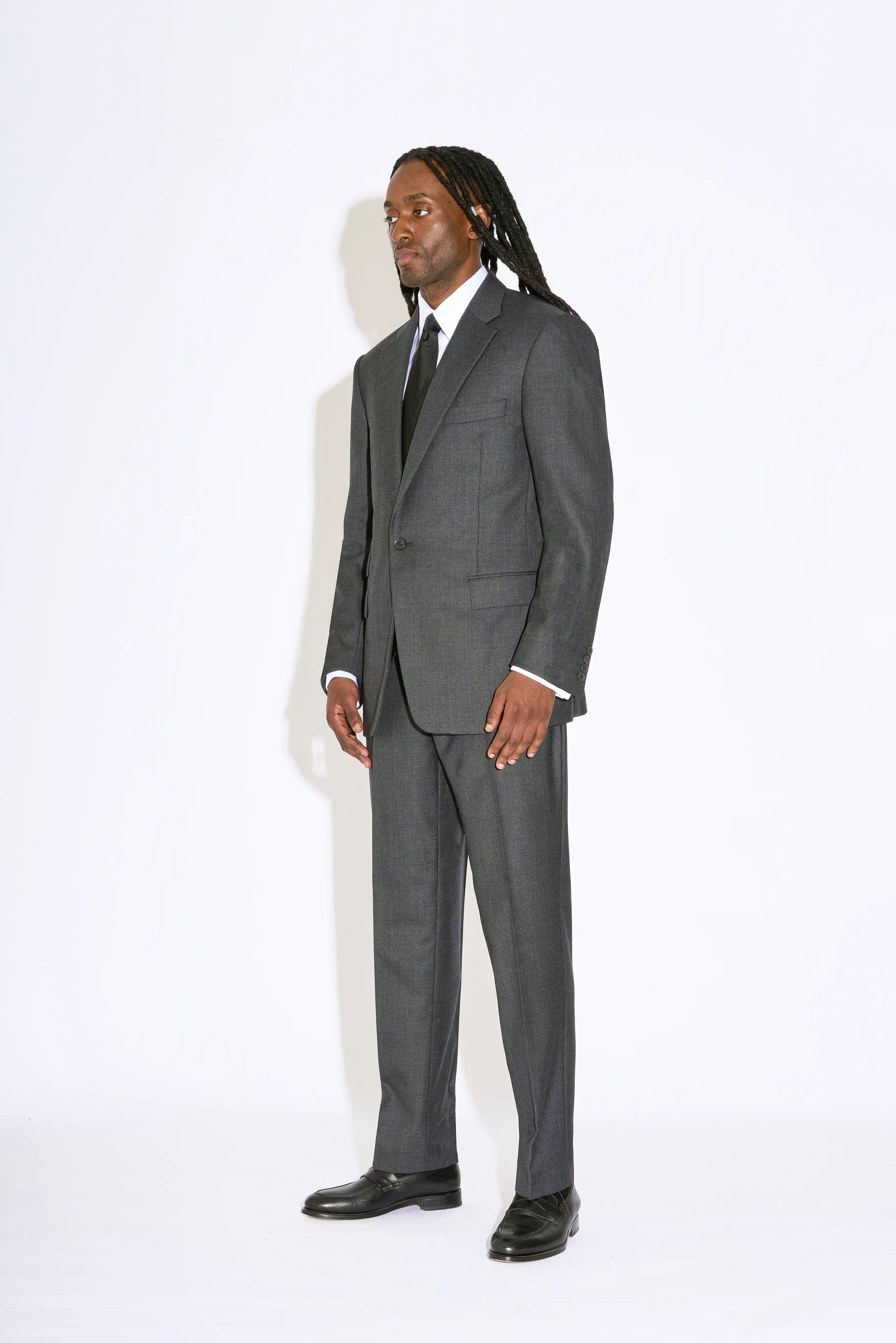 Haiden Grey Notch Lapel Wool Suit