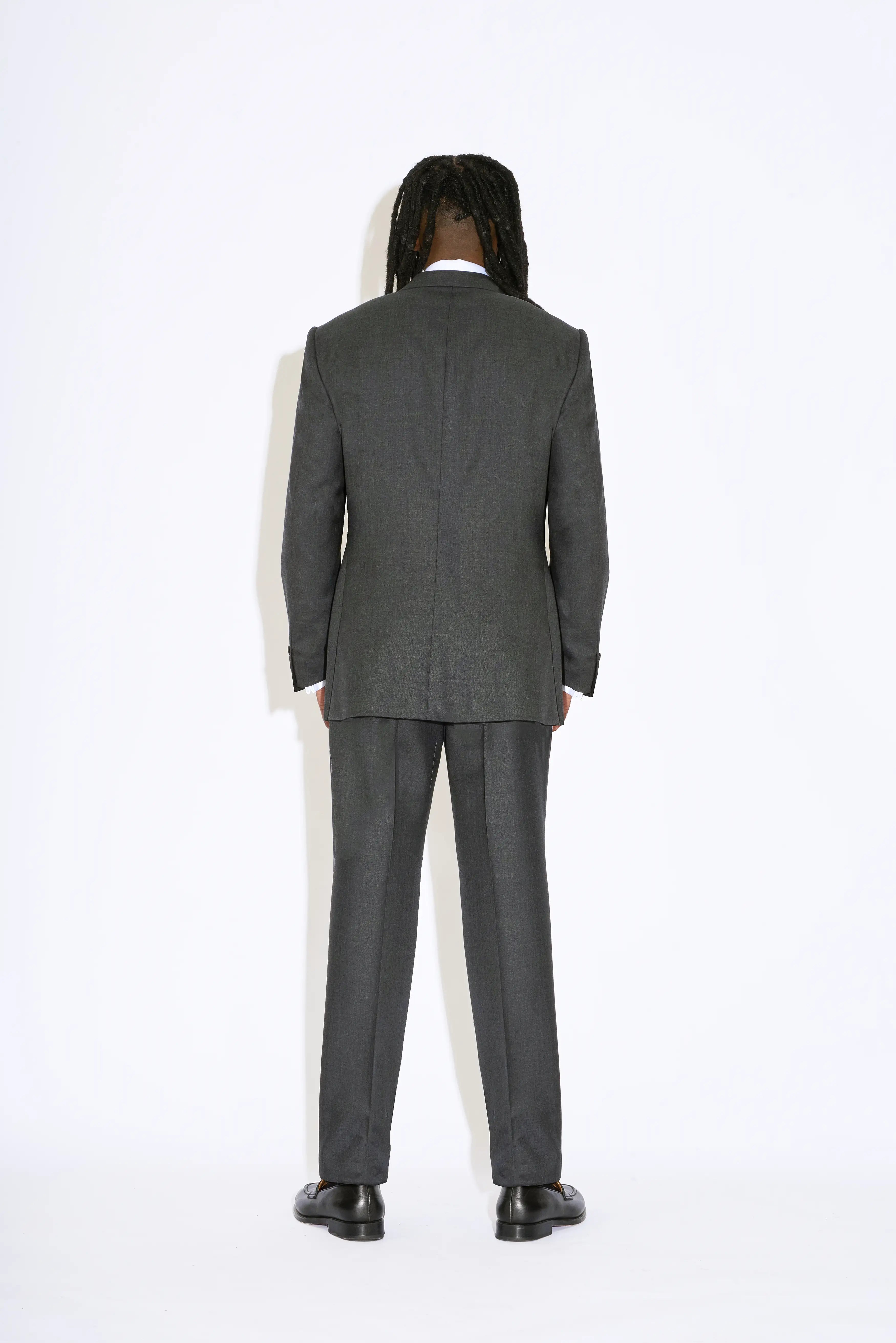 Haiden Grey Notch Lapel Wool Suit