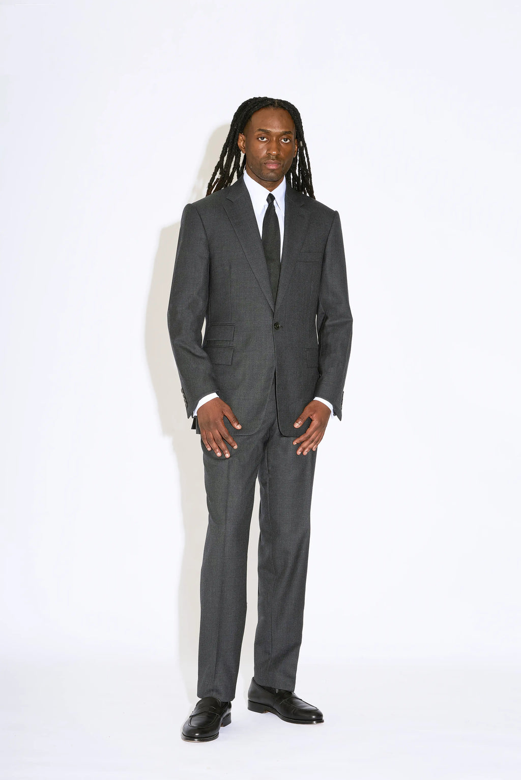 Haiden Grey Notch Lapel Wool Suit