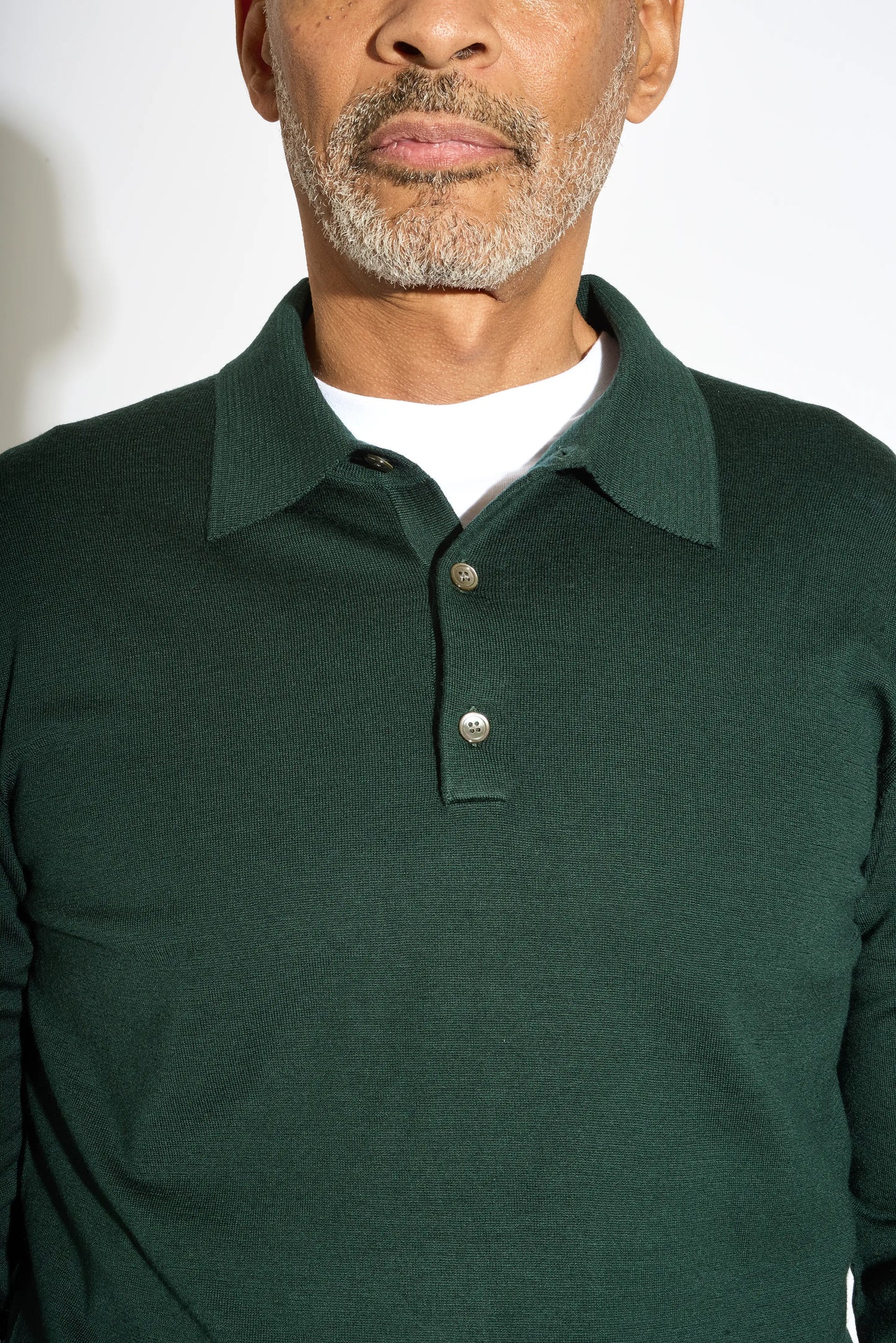 Leo Verde Knitted Polo Merino Wool Shirt