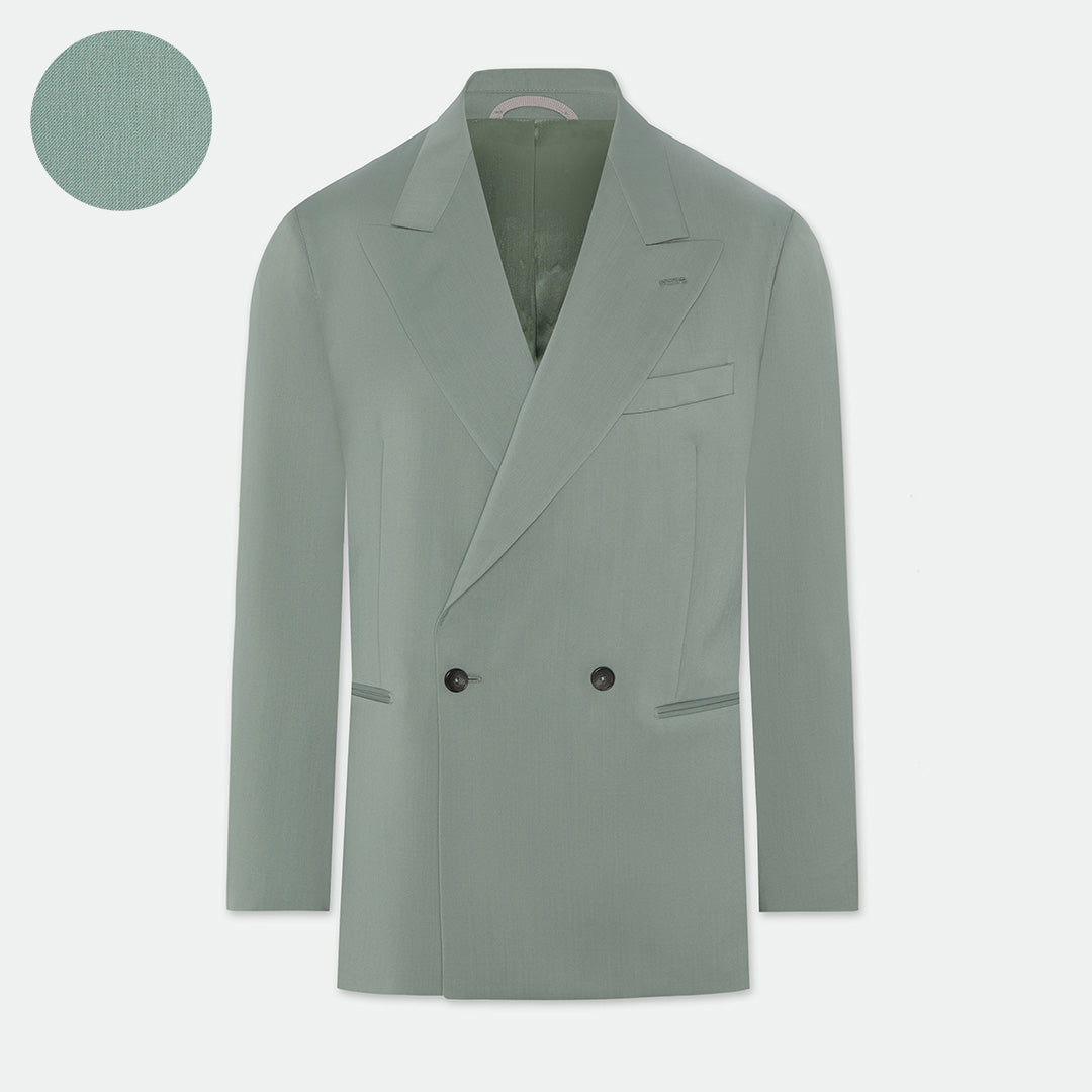 Casely-Hayford Stock Service Lakin suit in mint green. 