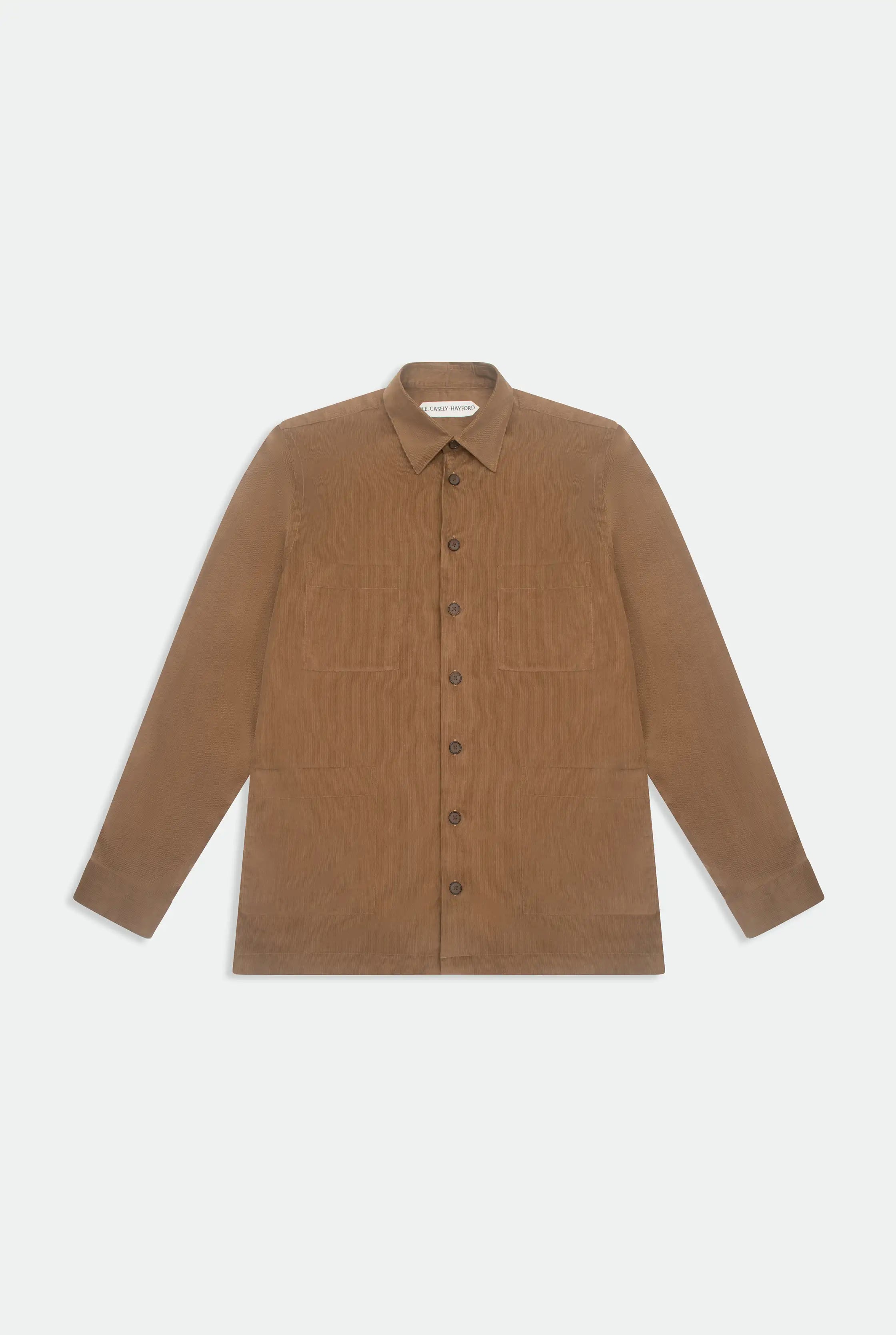 Casely-Hayford Moses Camel Patch Pocket Shirt Corduroy Jacket