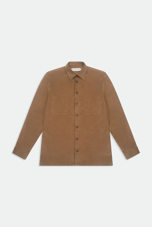 Moses Camel Patch Pocket Shirt Corduroy Jacket