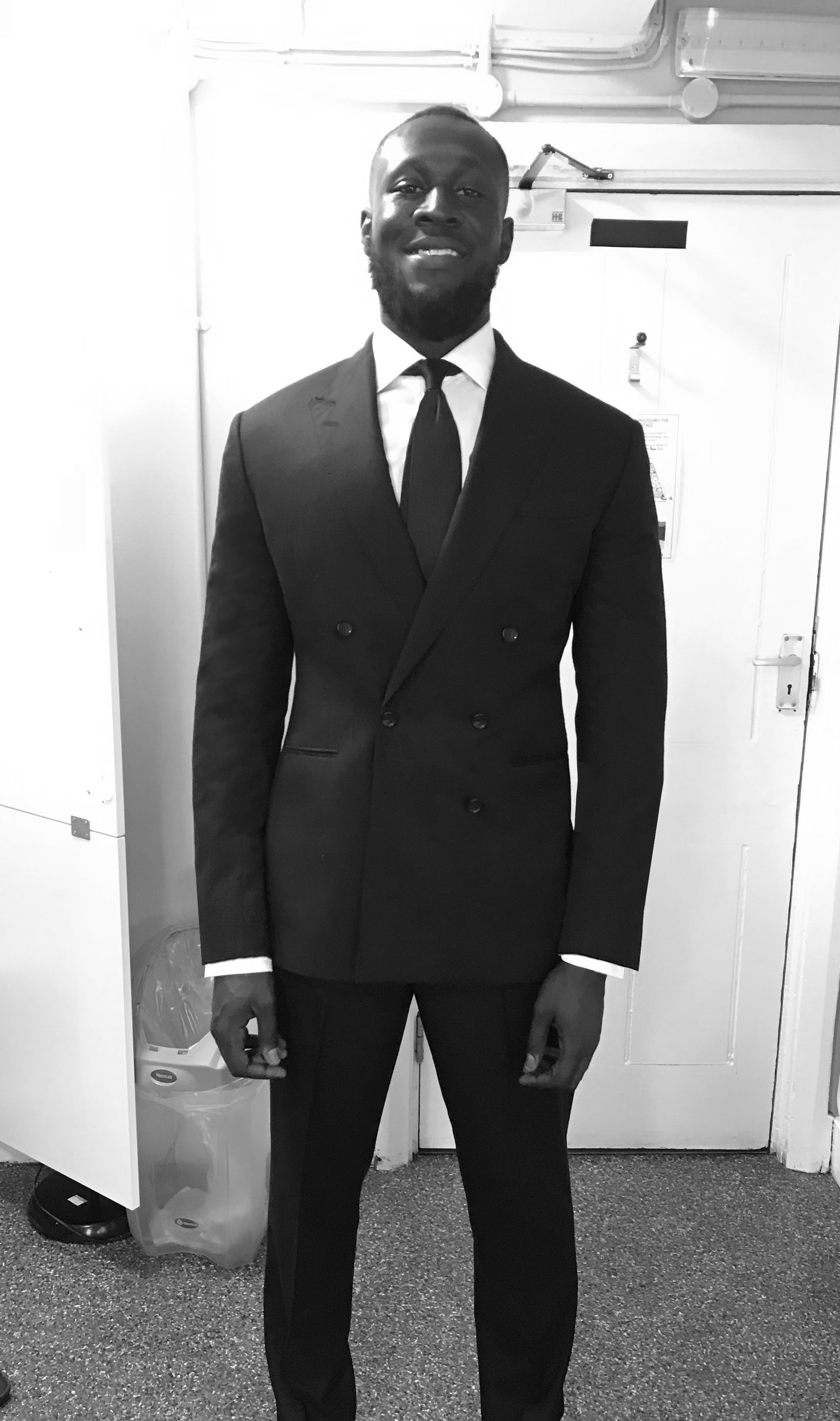 Rapper Stormzy wears Casely-Hayford ARLO Two Piece Suit