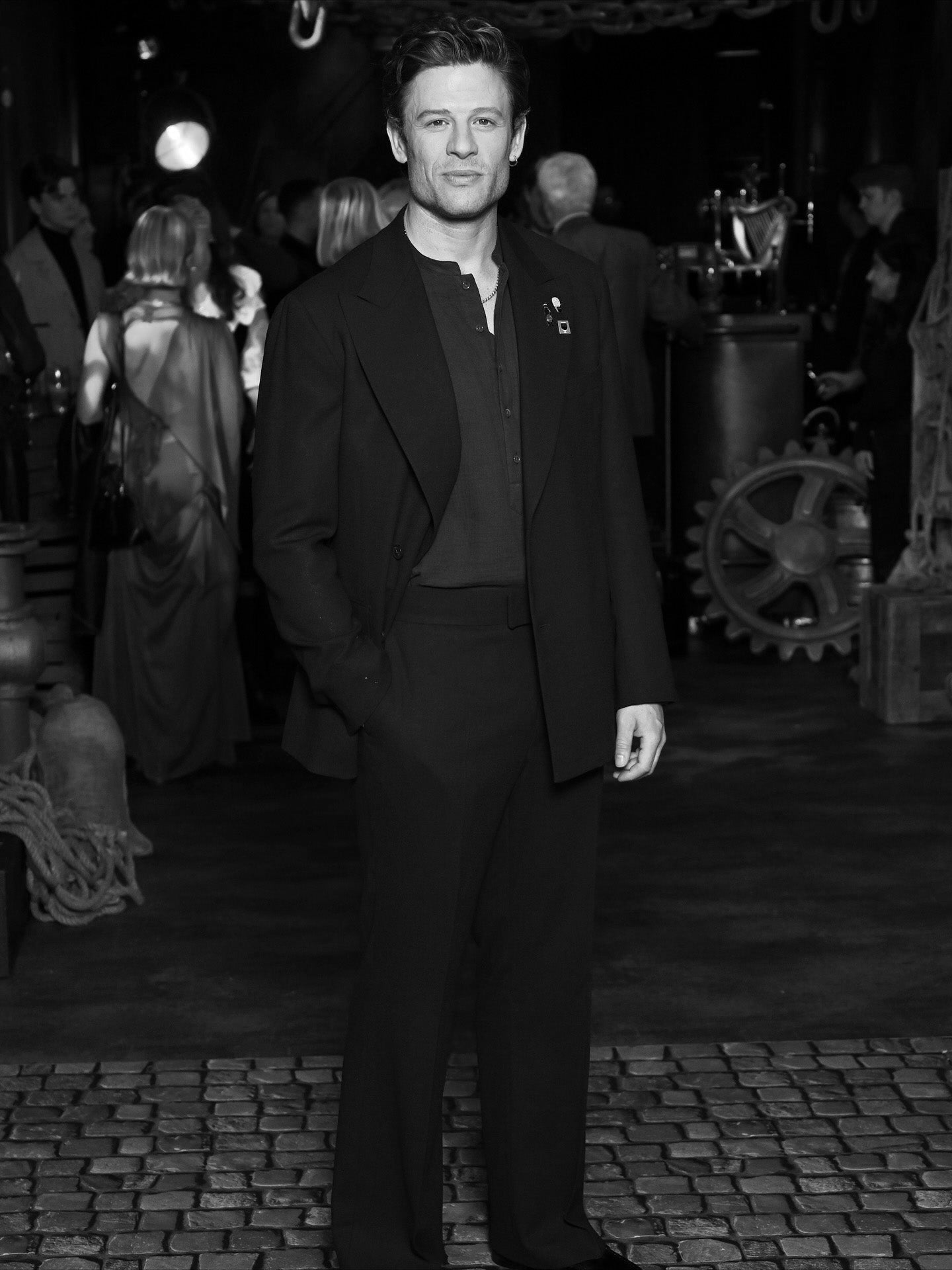 James Norton wears Casely-Hayford Hector Two Piece suit. 