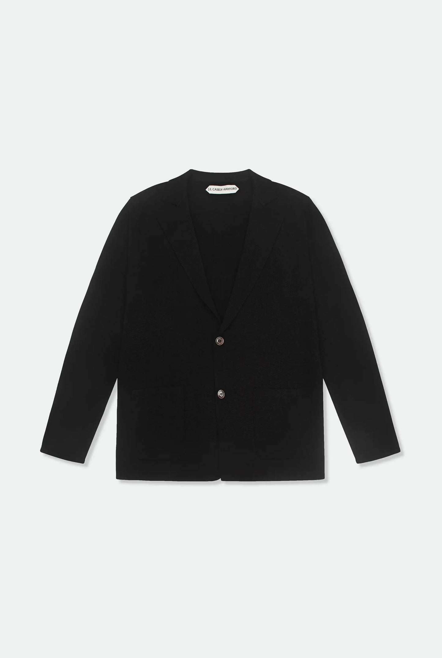 Cole Black Notch Lapel Knitted Blazer