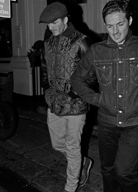 David Beckham wears Casely-Hayford x Lavenham Jacket.