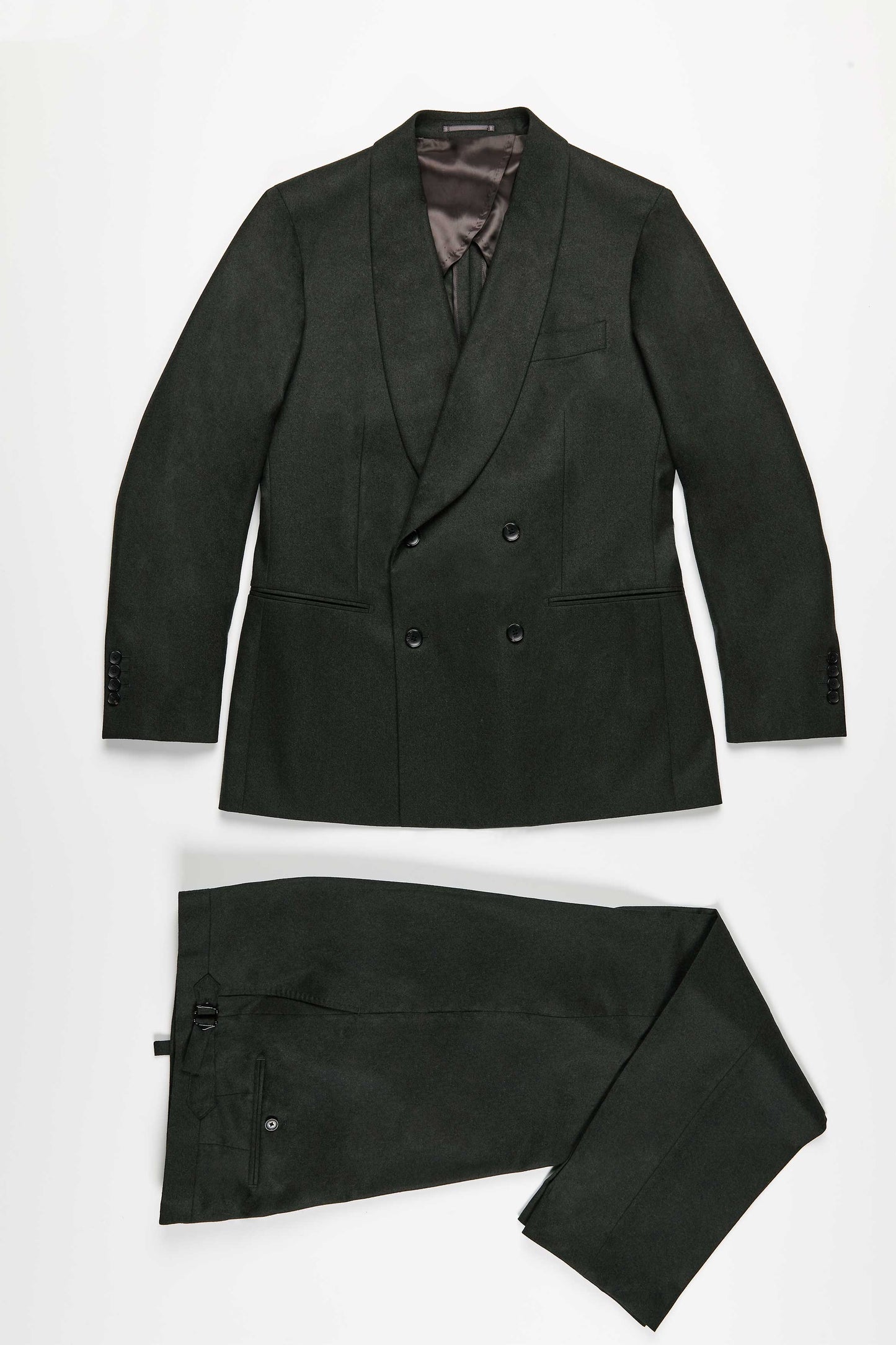 Hendrix Green Two Piece Flannel Wool Suit