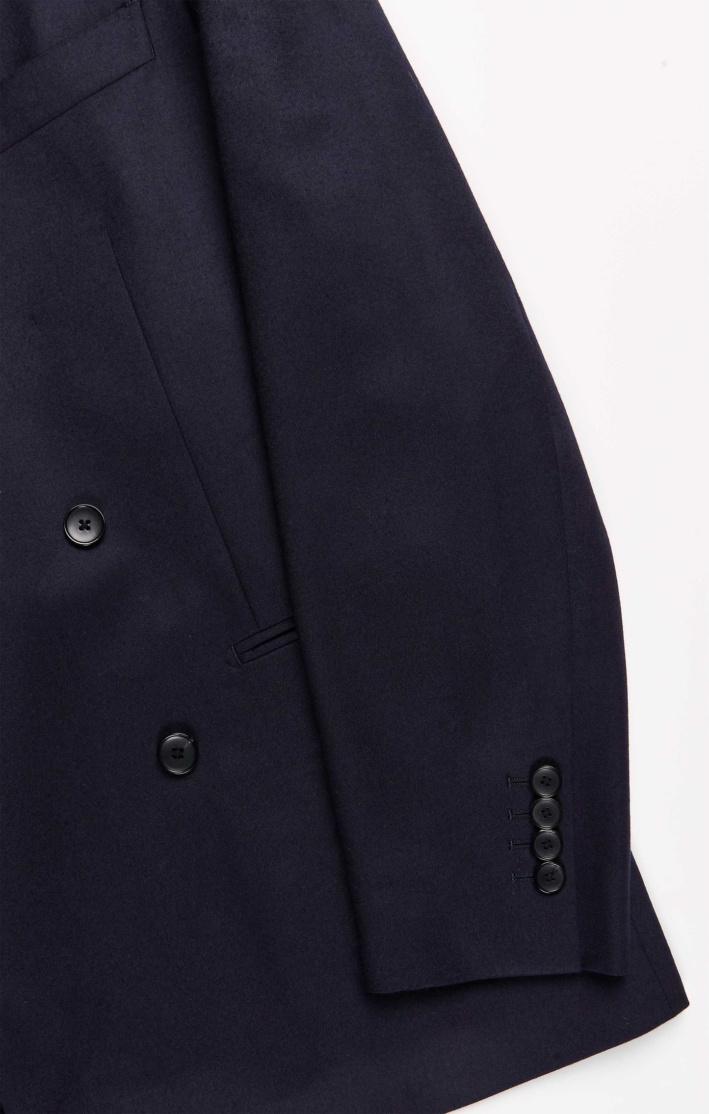 Isaac Navy Double-Breasted Two Piece Wool Suit